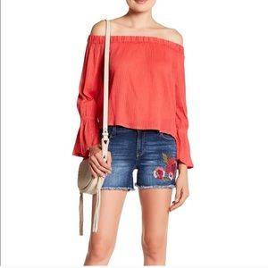 Kensie jean flower shorts